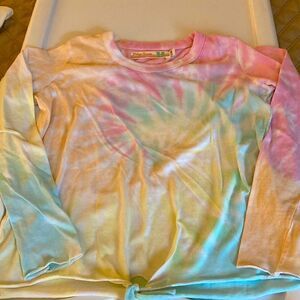 Vintage Havana Girls Long Sleeve Pastel Tie Dye T Shirt. Size Large(14).
